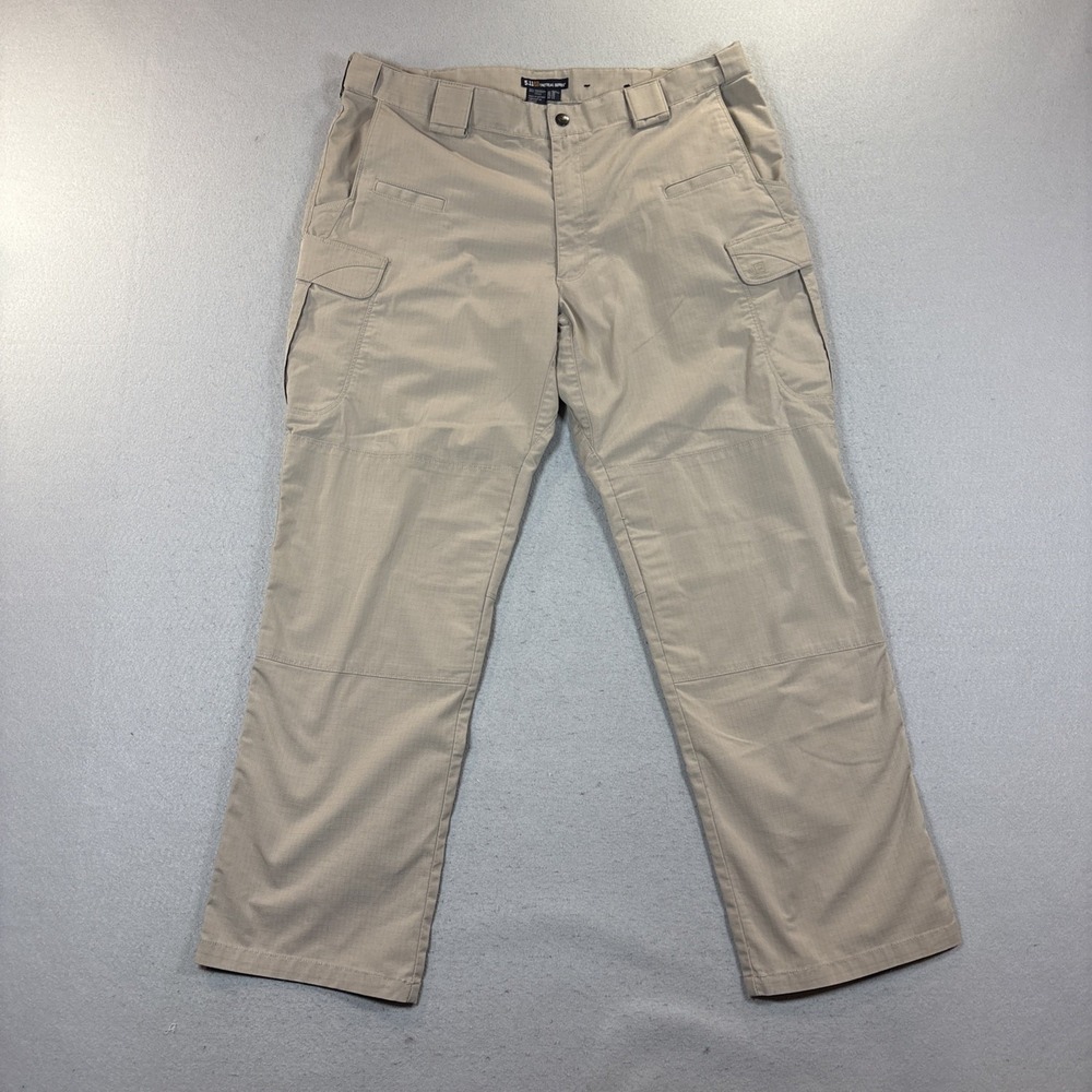 5.11 Tactical Series Cargo Pants Canvas Tan Double Knee Men's Size 38X32